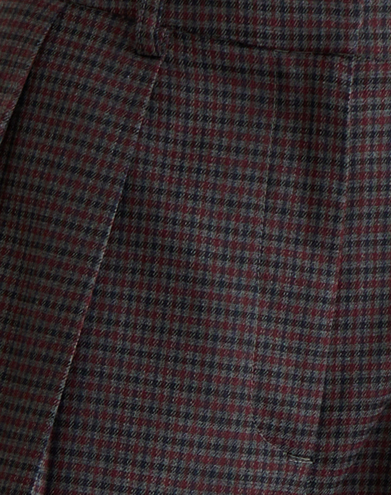 Image of Nala Trouser in Heavy Woven Check Blue and Red
