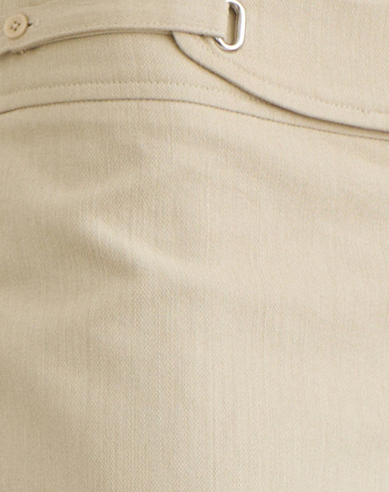 Image of Nalita Trouser in Beige with Buckle Waist