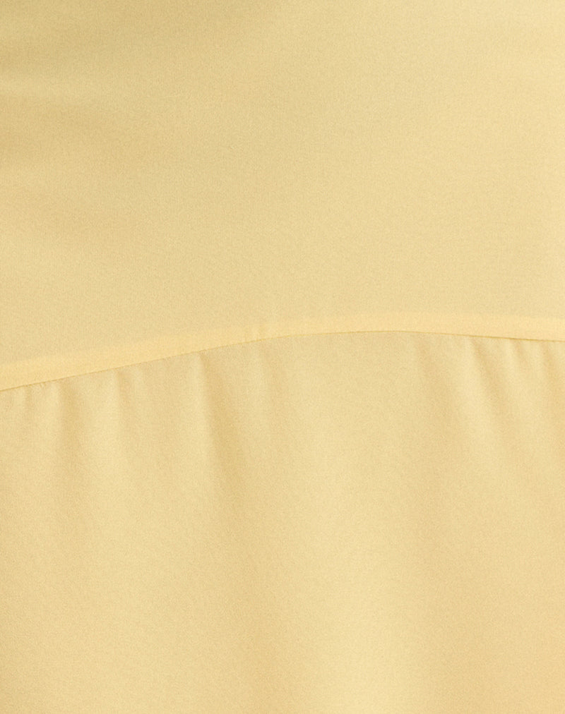 Image of Namora Midi Skirt in Chiffon Pastel Yellow