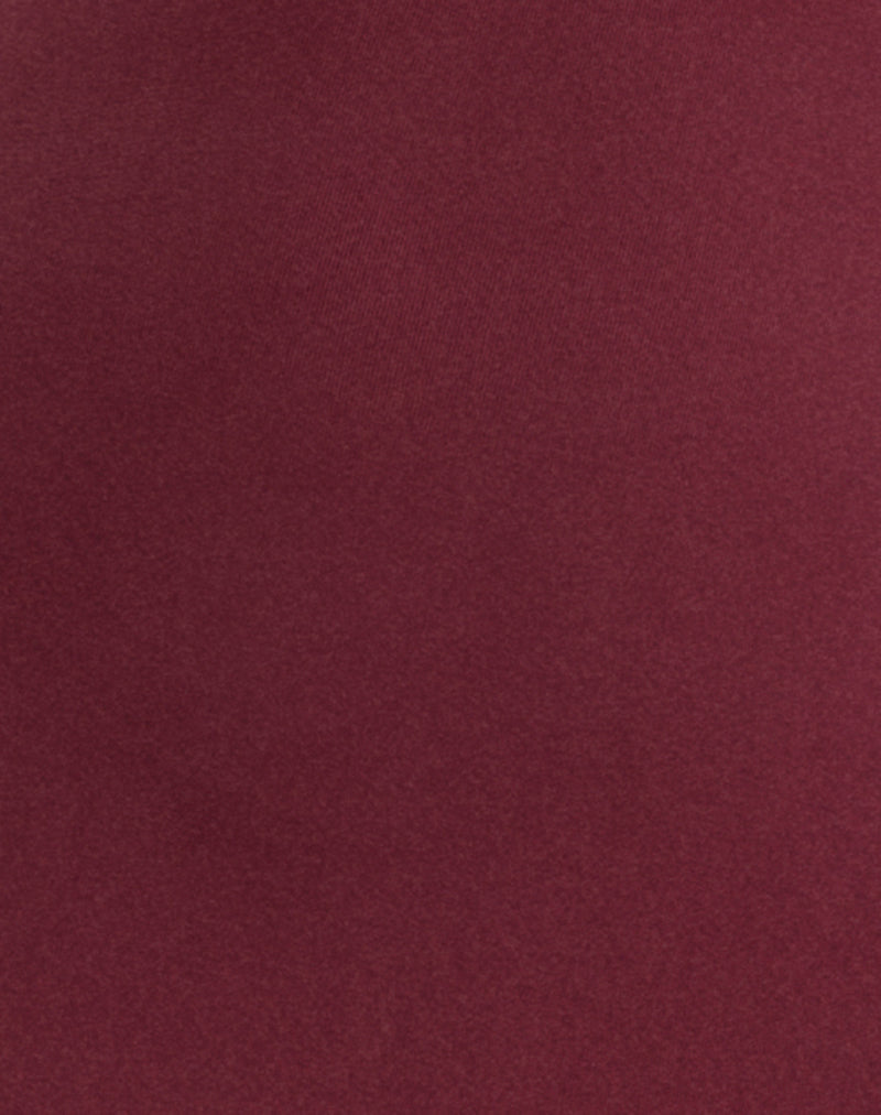 Image of Namra Cowl Neck Maxi Dress in Cupro Burgundy