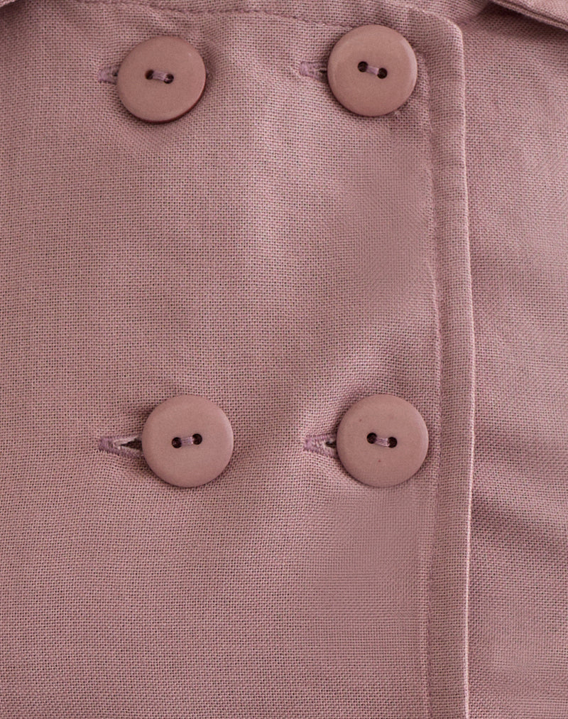 Image of Natami Cropped Top in Linen Dusty Rose