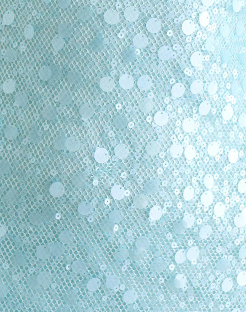 Image of Nataru Mini Dress in Net Sequin Blue