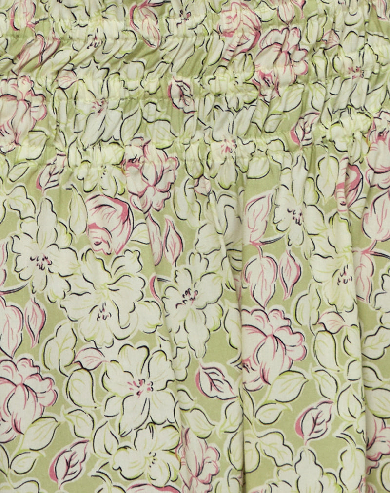 Image of Nelesi Mini Skirt in Blooming Lily Green