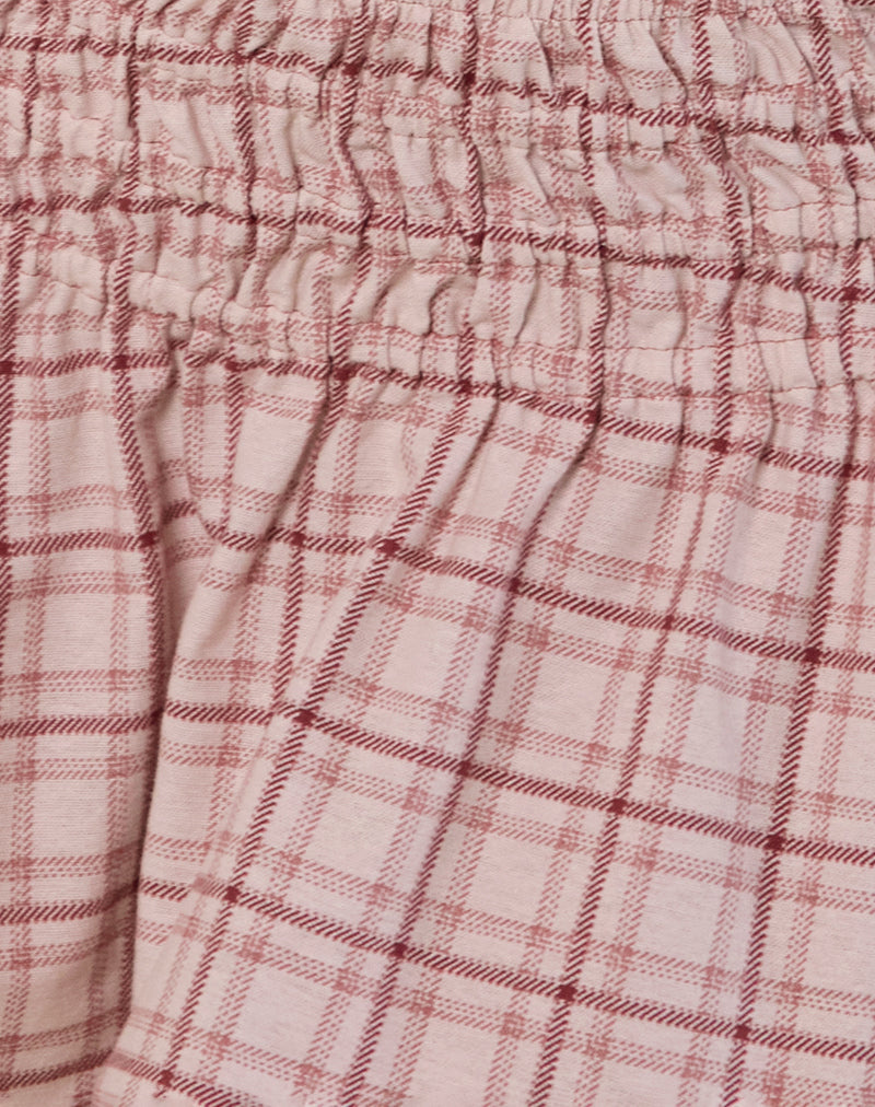 Image of Nelesi Mini Skirt in Basic Tartan Pink
