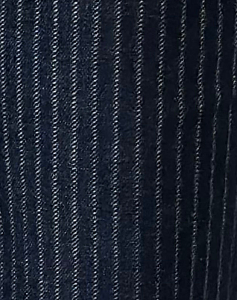 Image of Extra Low Rise Flare Jeans in Stripe Indigo