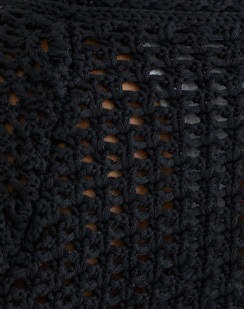 Image of Lopika Short Sleeve Bolero in Knit Black