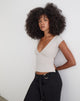 Image of Netan Crossover Top in Cannoli Cream