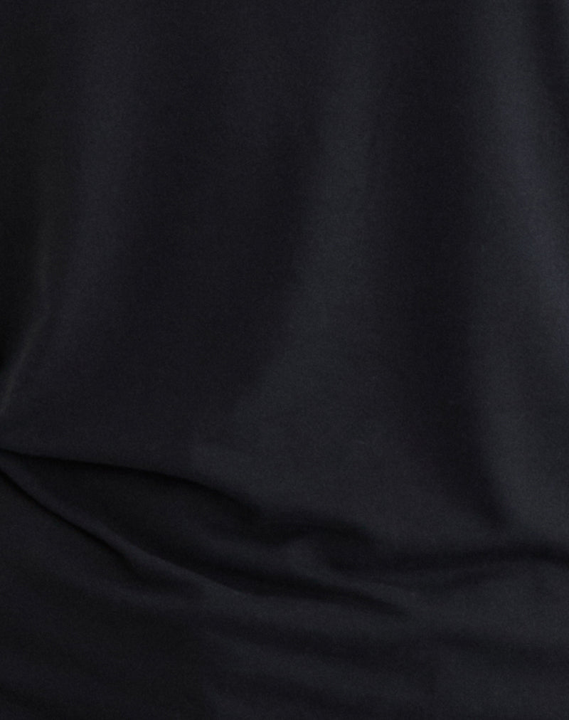 Image of Nezuko Multi Tie Long Sleeve Top in Cupro Black