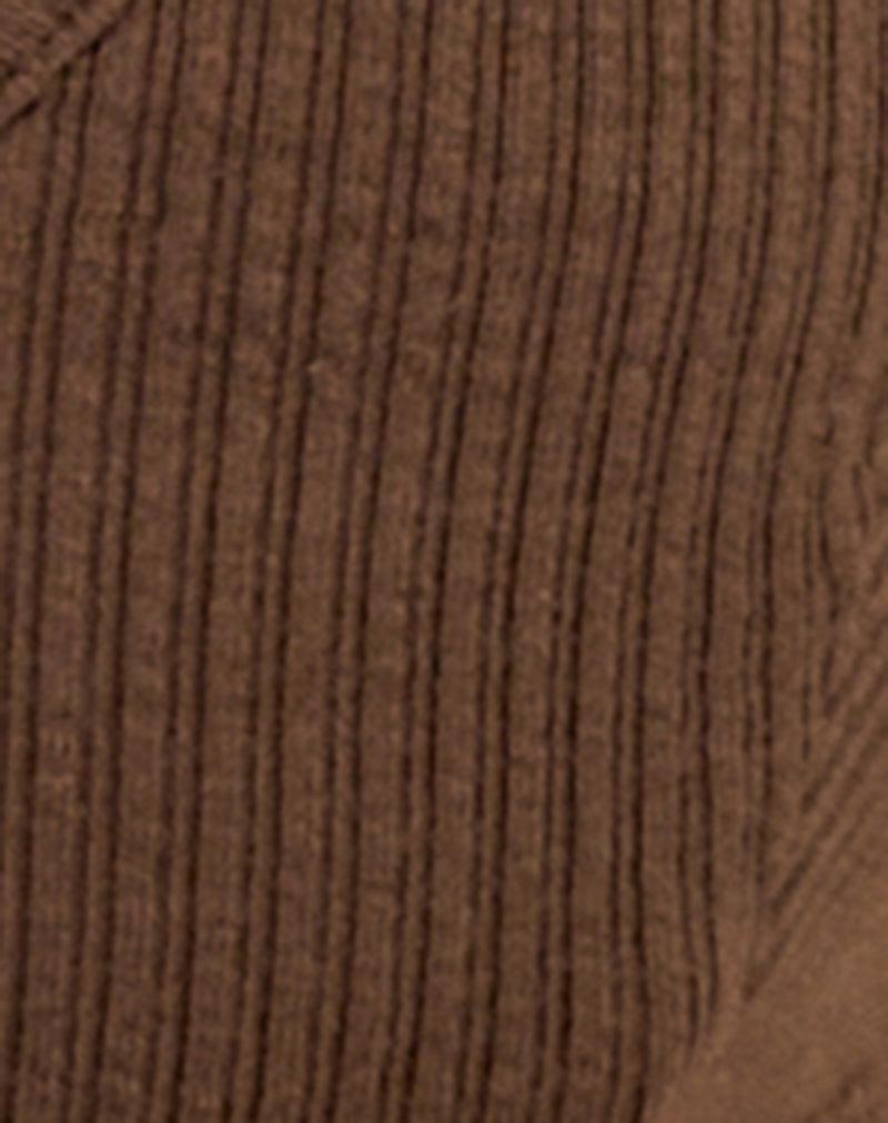 Image of Nichi Bra in Rib Chocolate