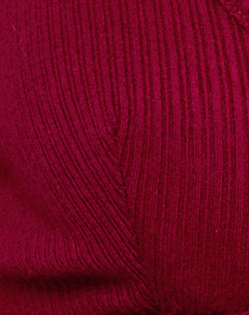 Image of Nichi Bra in Rib Burgundy