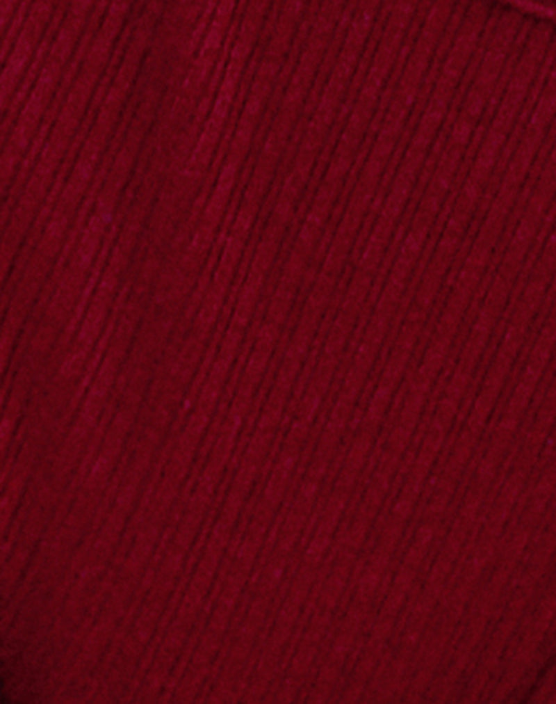 Image of Edna Thong in Rib Burgundy