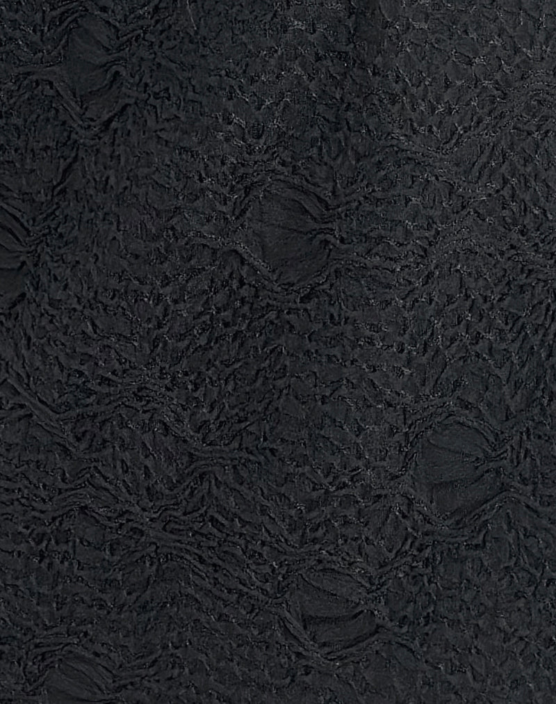 Image of Nidya A-line Mini Skirt in Textured Mesh Black