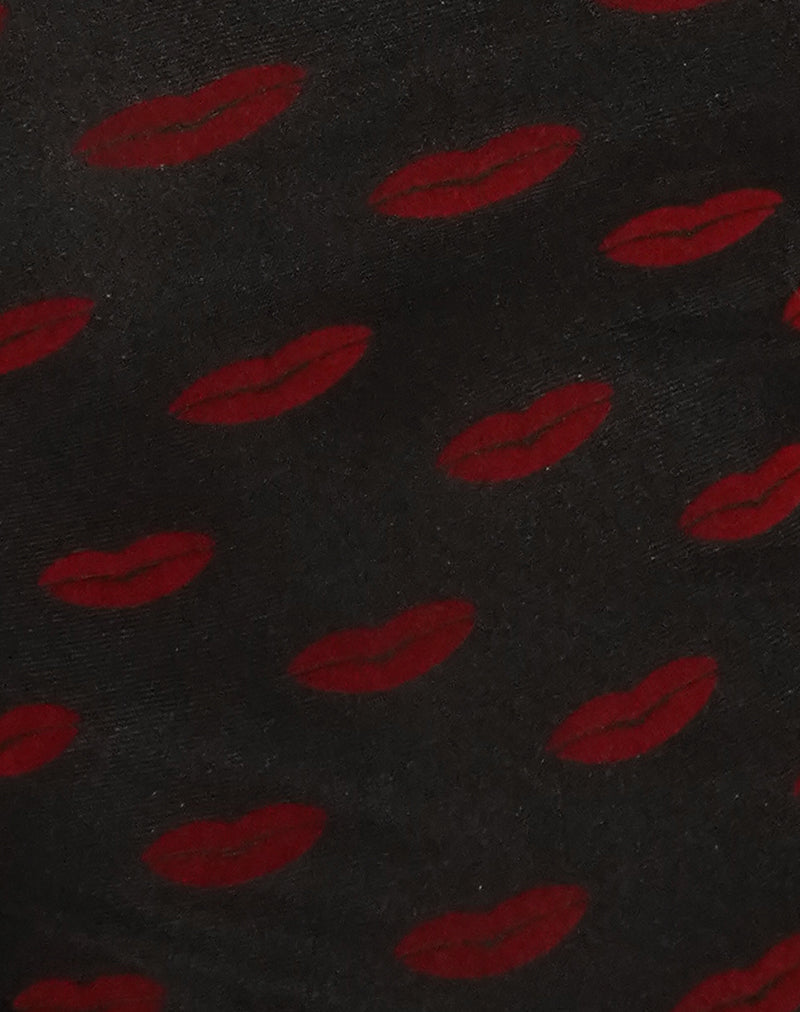 Image of Darsih Maxi Dress in Lips Flock Black
