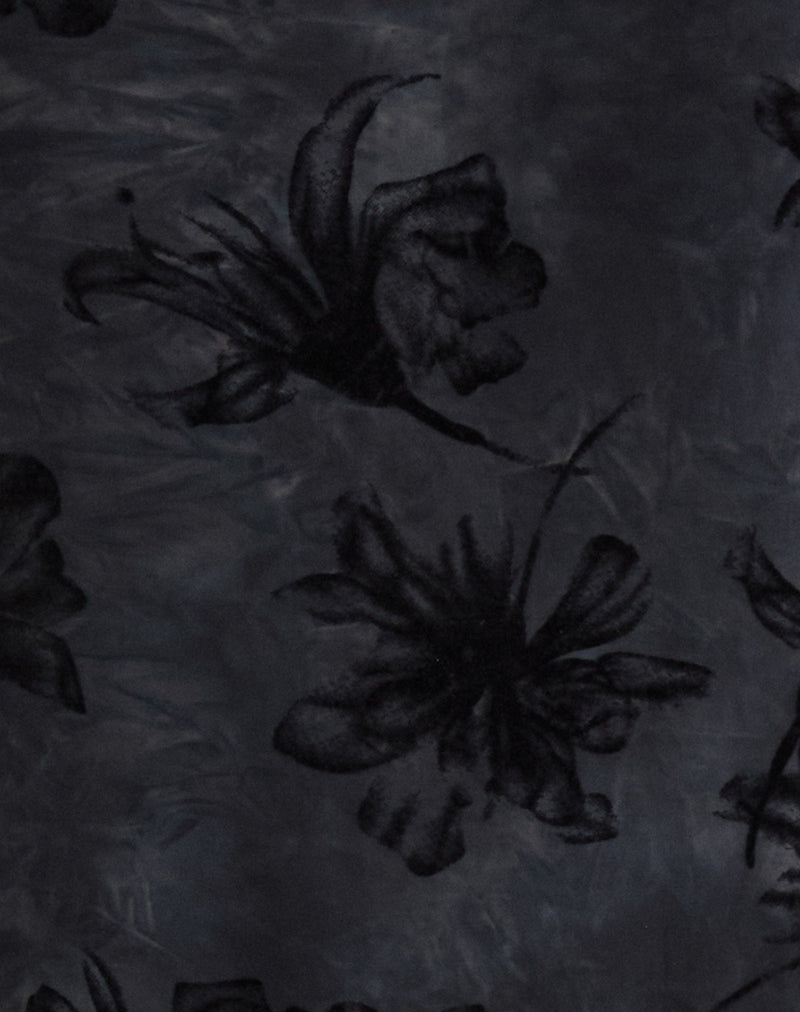 Image of Alfreda Maxi Skirt in Burnout Velvet Grey