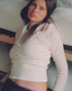 Image of Nilza Wrap Top in Knit Off White