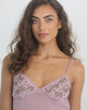Image of Nisara Cami Top in Dusty Mauve with Coma Studs