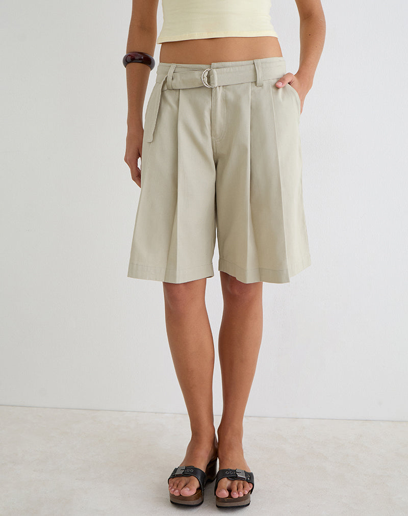 Image of Niso Utility Short in Cotton Twill Latte