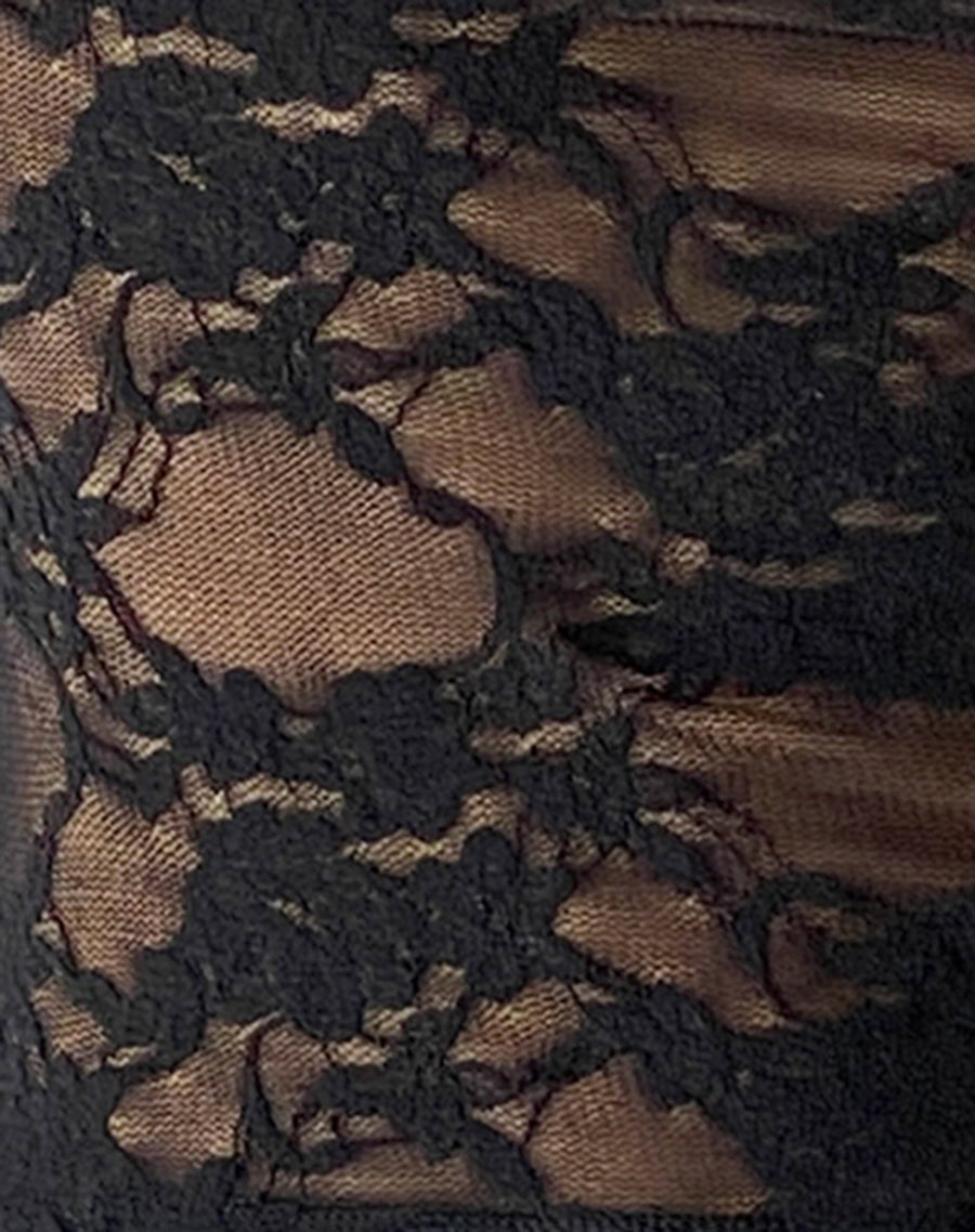 Image of Nova Unlined Lace Top in Black