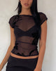 Image of Nova Top in Orchids Flock Black