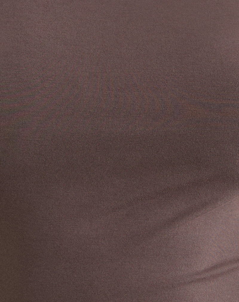 Image of Novia Top with Ruched Sides in Coffee Quartz