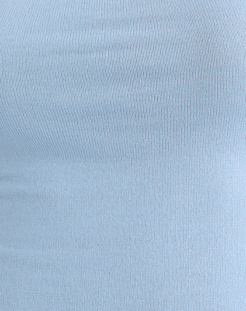 Image of Ziva Knit Cami Vest Top in Blue