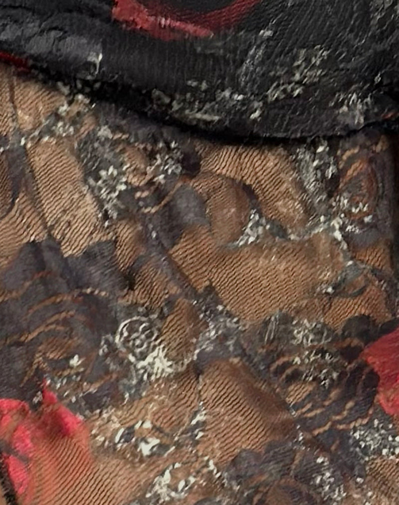 Image of Nukara Butterfly Top in Lace Midnight Bloom