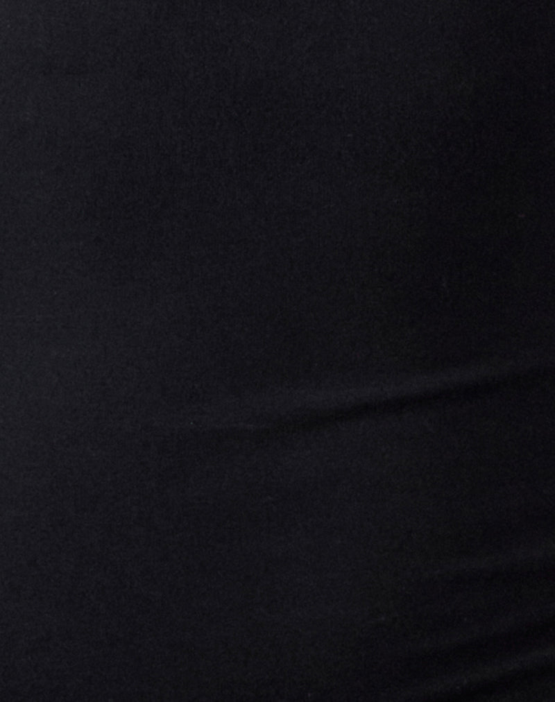 Image of Nyala Long Sleeve Cutout Top in Rayon Jersey Black