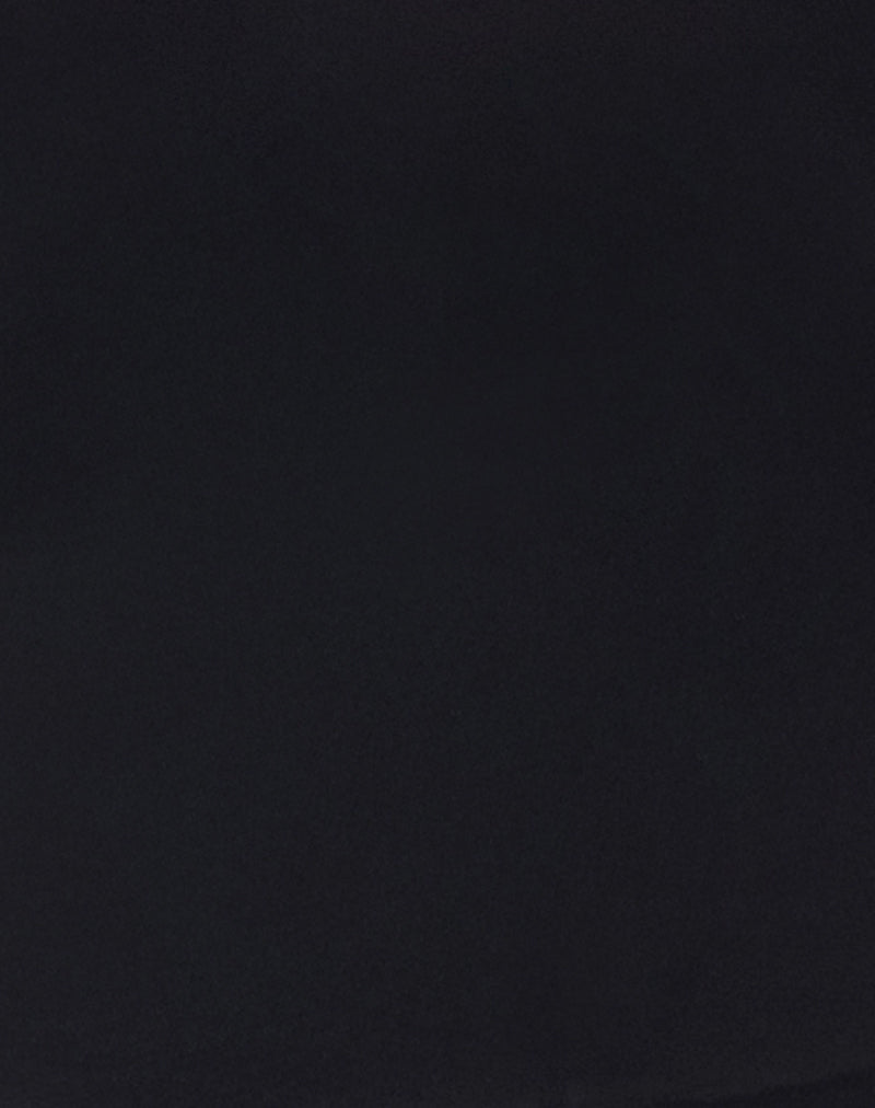 Image of Nyla Long Sleeve Slash Cut Out Top in Black