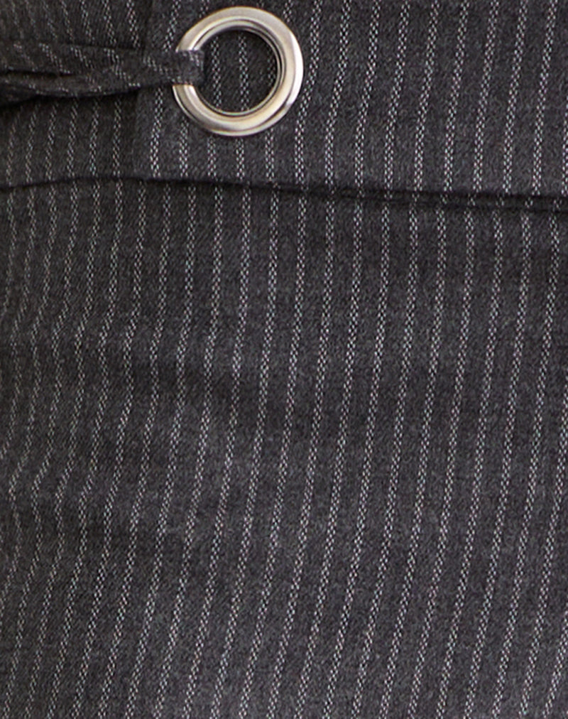 Image of Tova Tie Tailoring Trousers in Pinstripe Grey