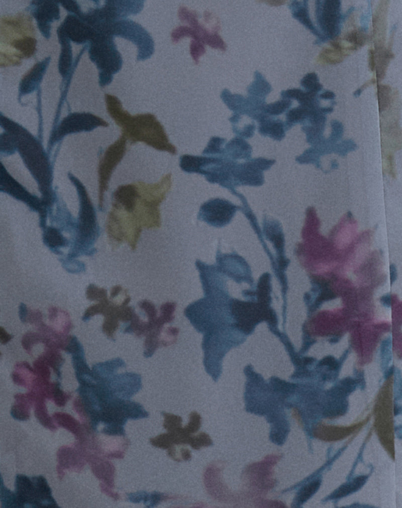 Image of Olydia Midi Dress in Chiffon Shadow Lily Blue