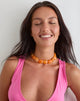 Image of Orange Large Glass Beaded Necklace