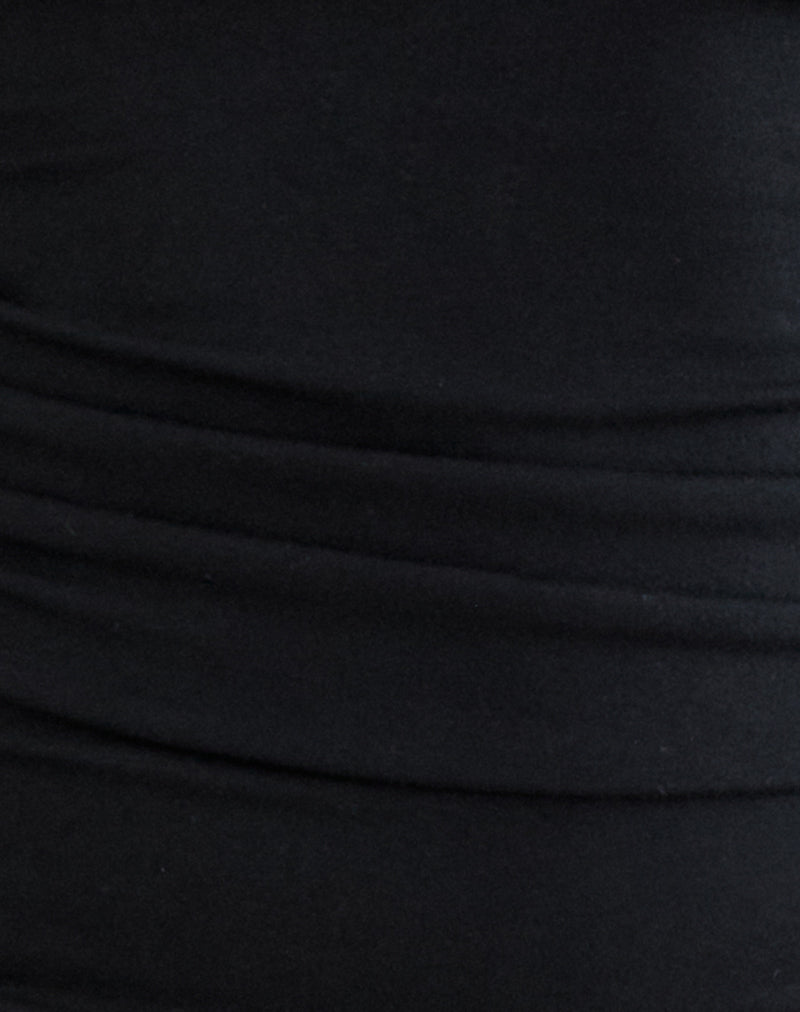 Image of Osari Plunge Batwing Top in Jersey Black