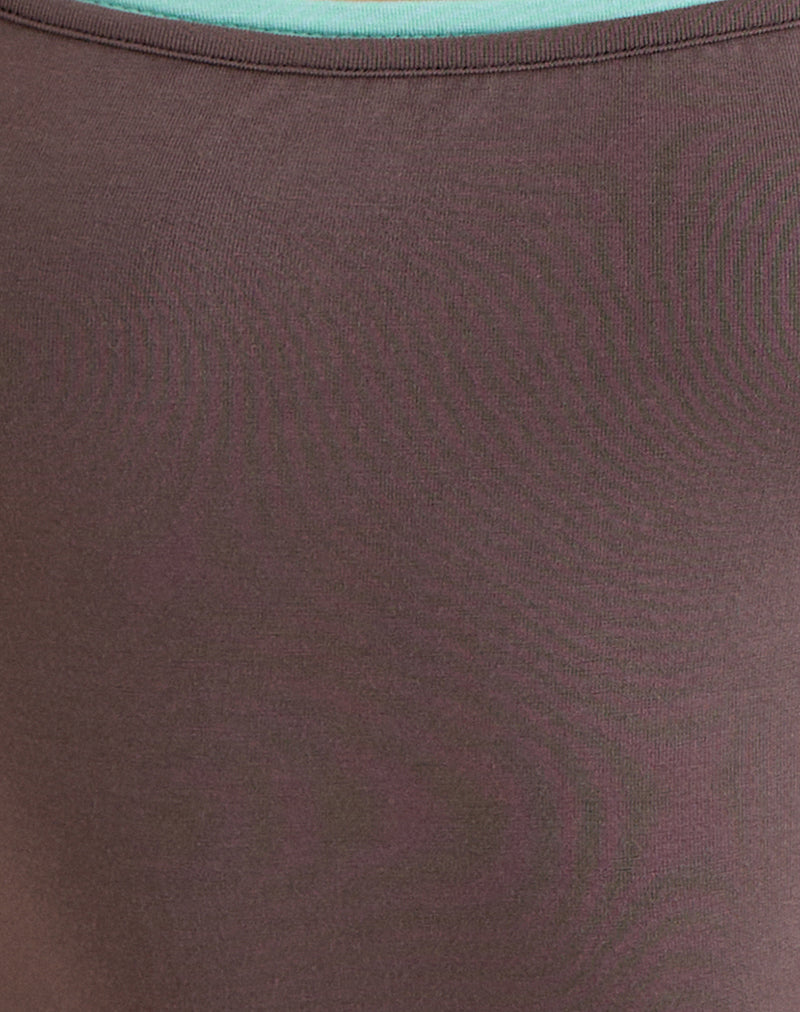 Image of Oslyn Top in Coffee Quartz and Aqua Combination