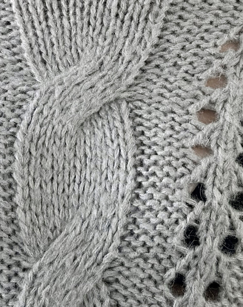 Image of Oswin Jumper in Cable Knit Light Grey