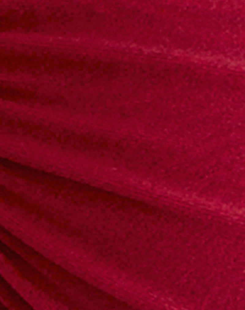 Image of Pali Bikini Top in Shine Red