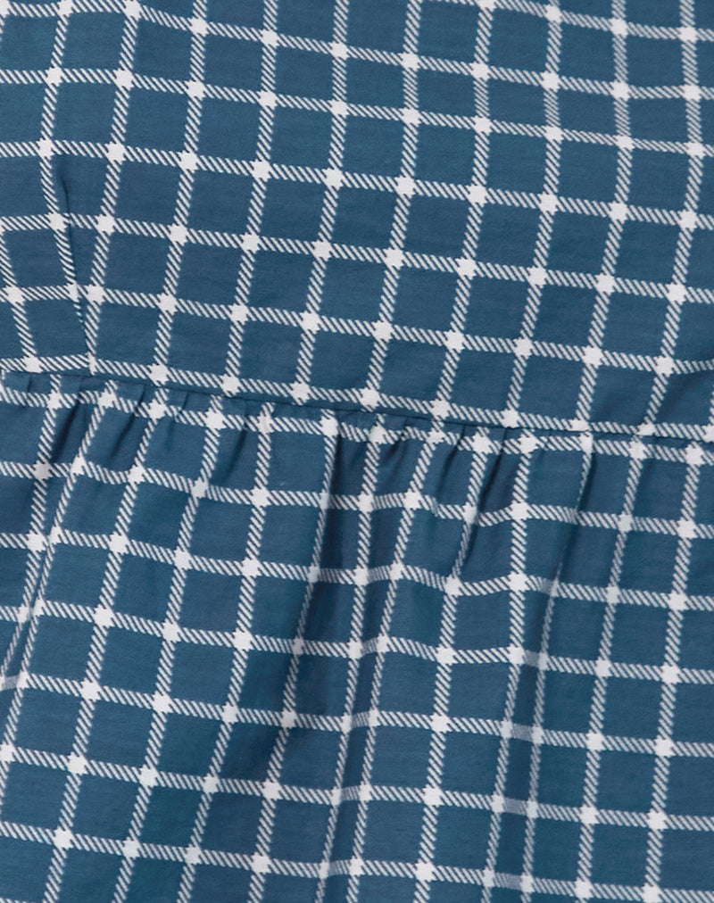 Image of Palsi Tie Side Top in Navy Tartan