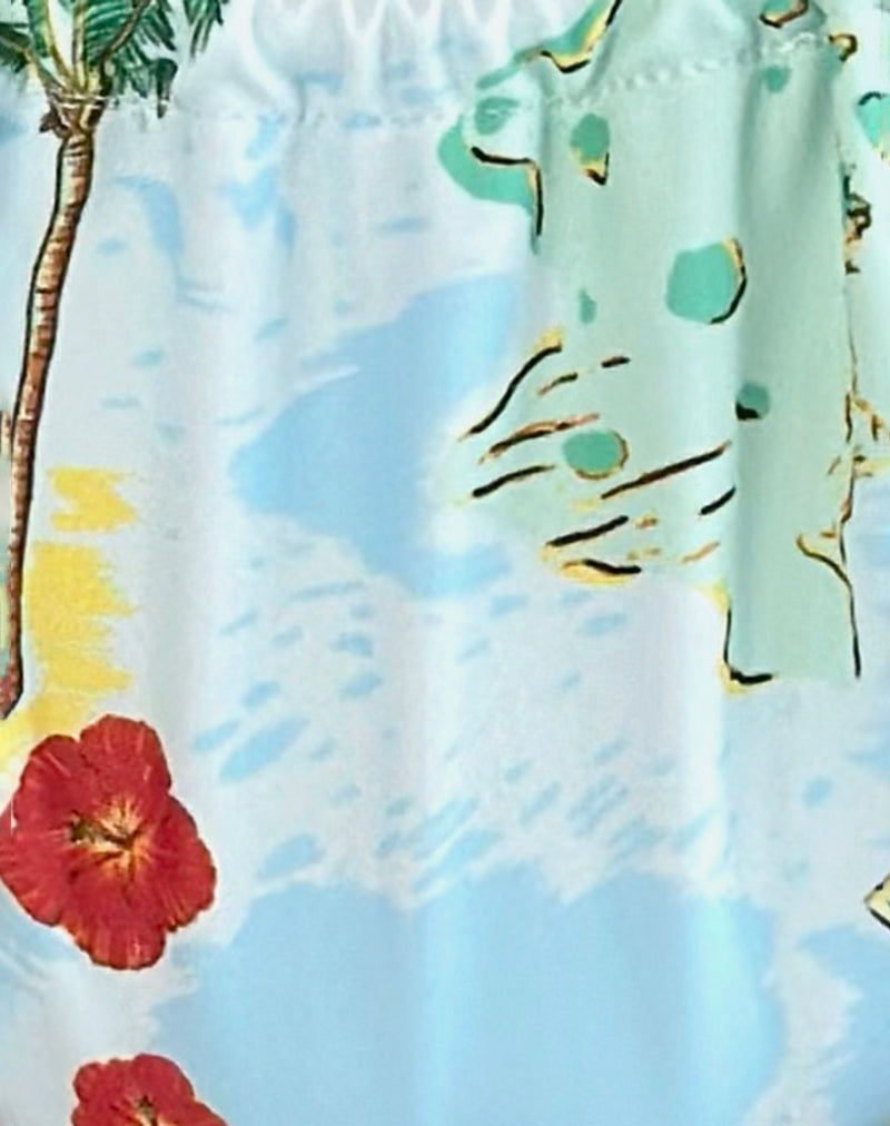 Image of Pami Bikini Top in Bali Blue with Beads