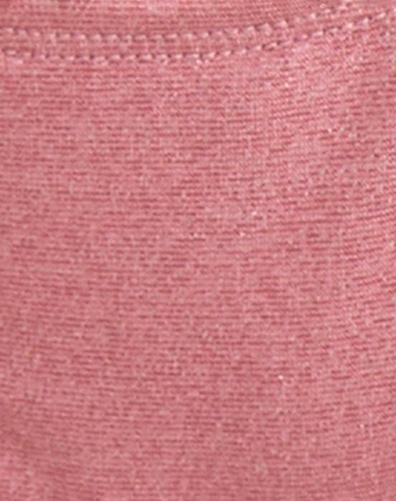 Image of Lentra Bikini Bottom in Shimmer Mauve with Spiral and Beads