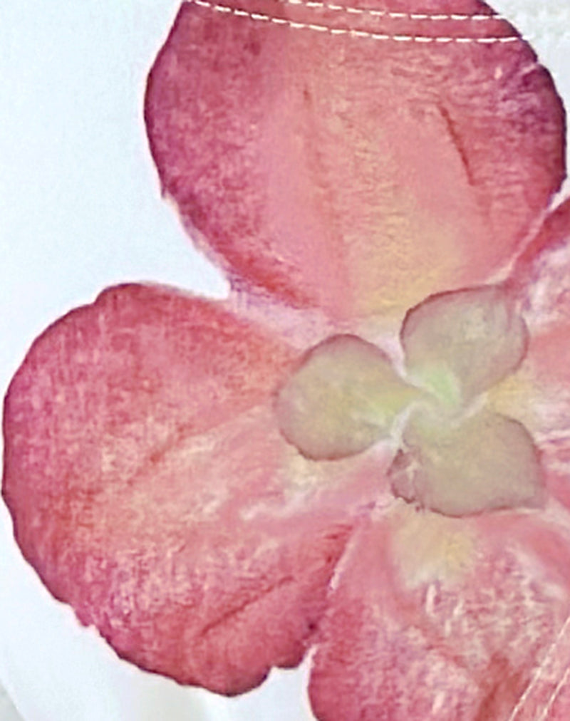 Image of Farida Bikini Bottom in Ivory with Pink Orchid