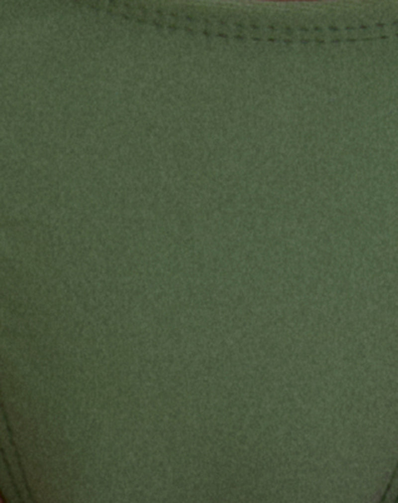 Image of Lentra Bikini Bottom in Matte Dark Sage with Beads