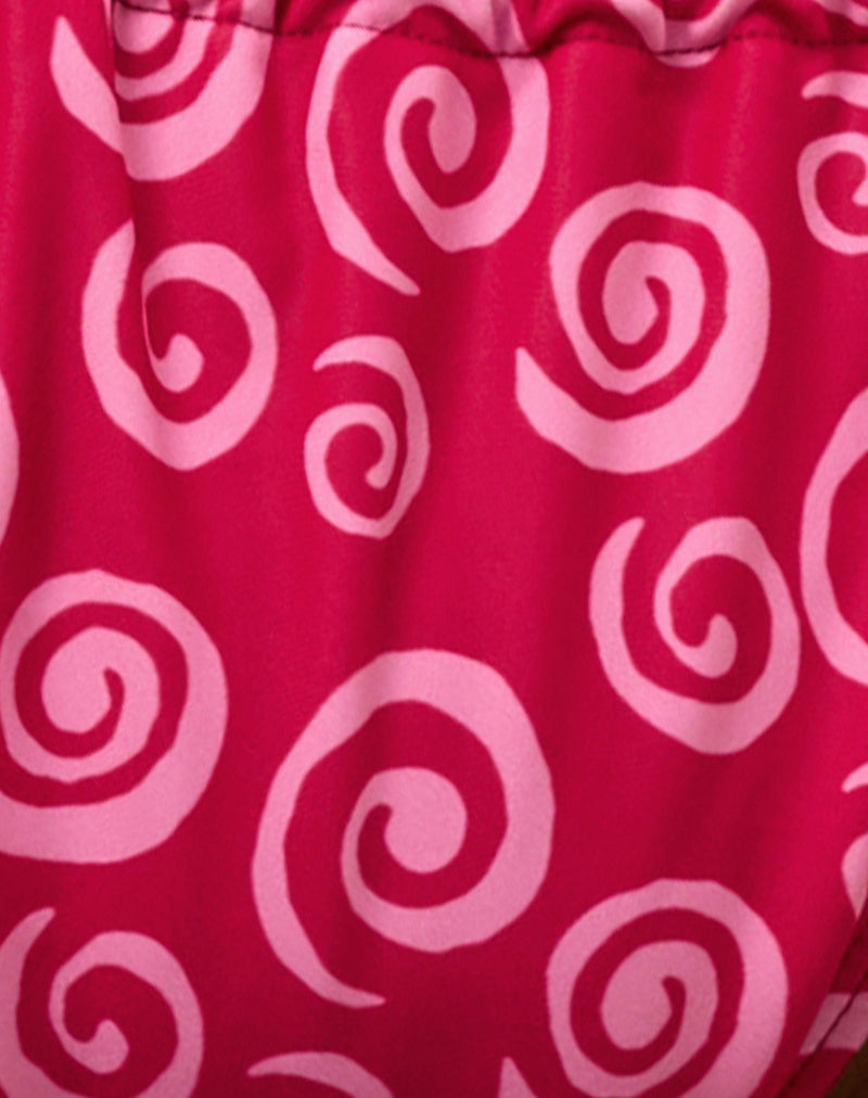 Image of Leyna Bikini Bottom in Mini Swirl Pink