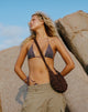 Image of Pami Bikini Top in Purple and Blue Radiant Stripe with O Ring