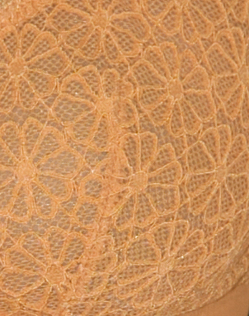Image of Panli Bra in Tonal Flower Lace Orange with Trim