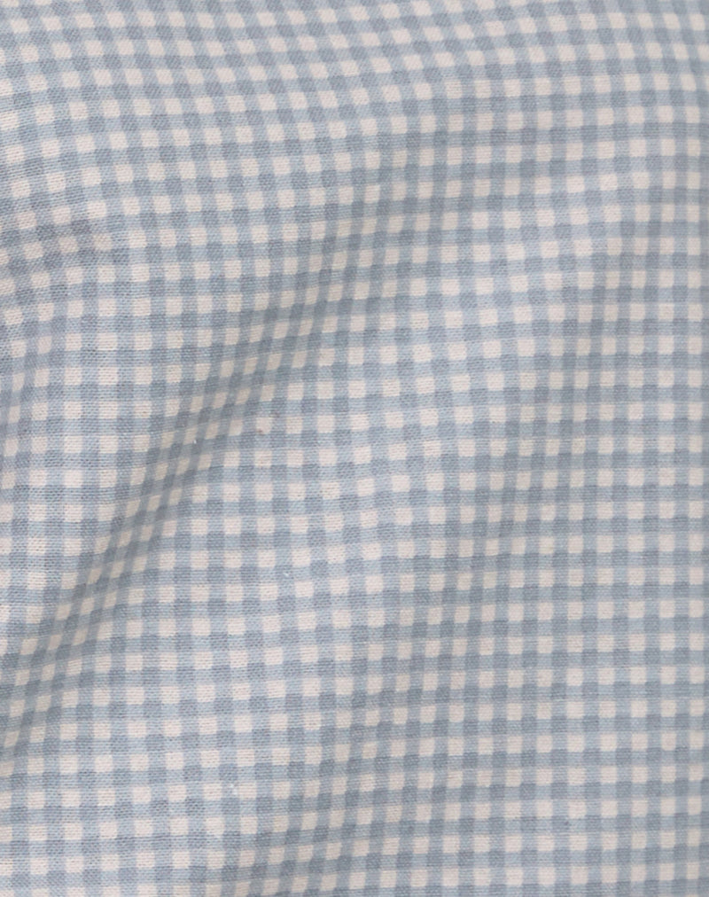 Image of Pasila Top in Mini Gingham Blue and Grey