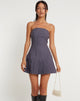 Image of Payoda Bandeau Mini Dress in Dark Grey