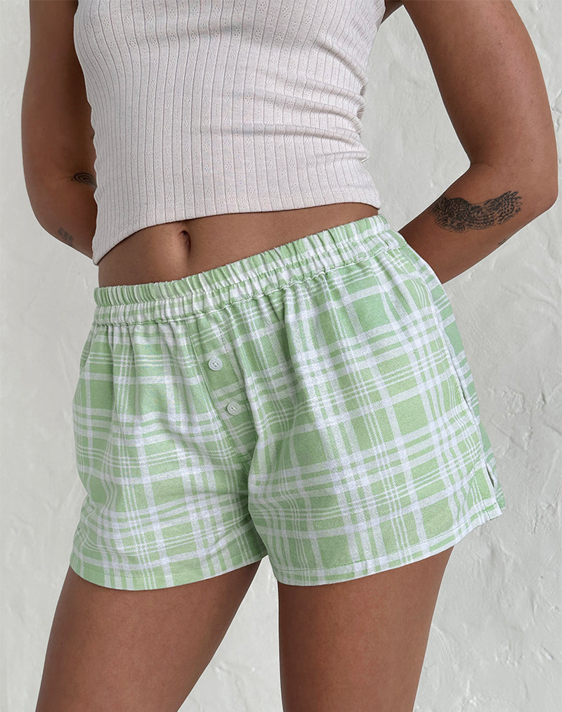 Image of Laboxe Boxer Shorts in Table Cloth Neo Mint