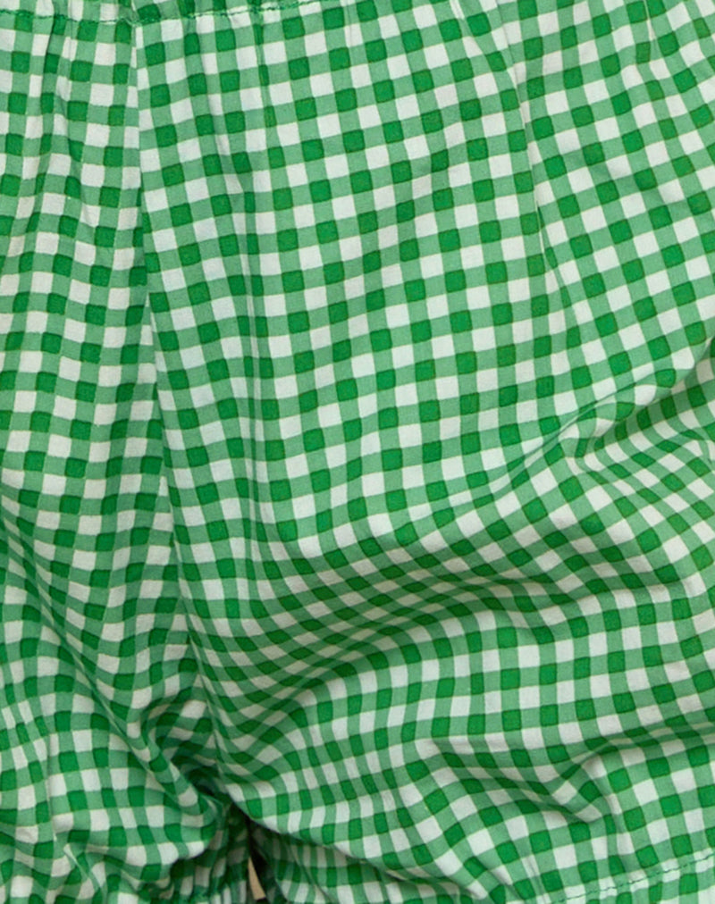 Image of Piculana Short in Mini Gingham Green