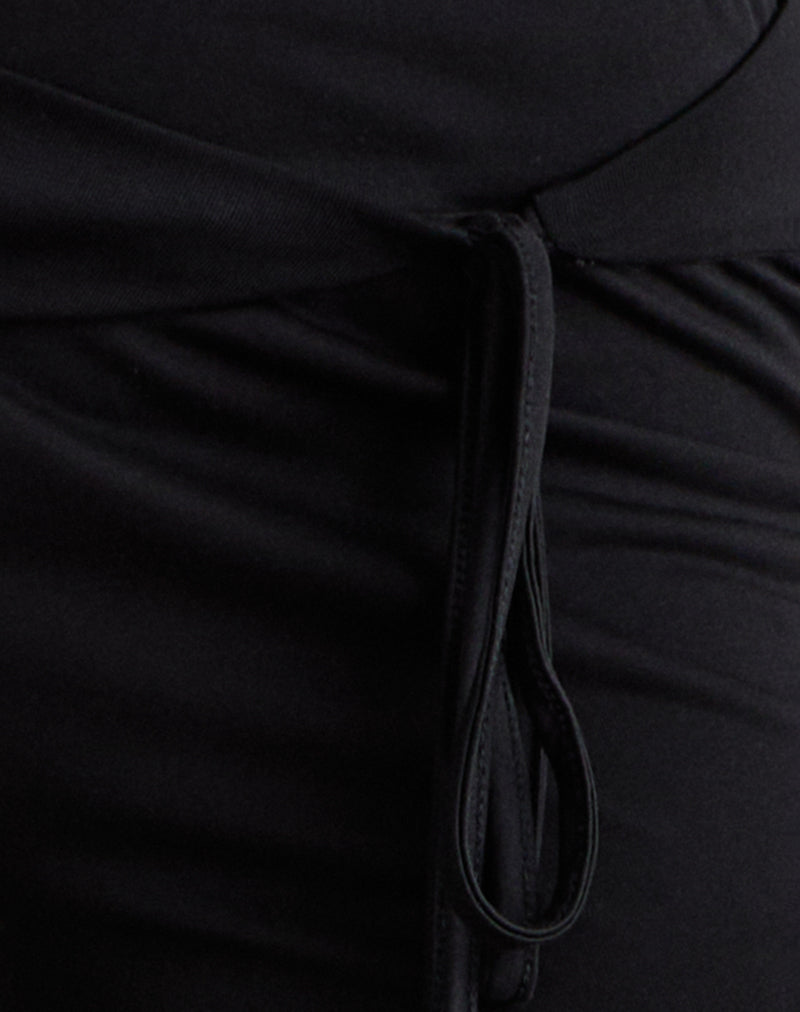 Image of Donata Trouser in Black with Belt