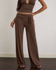 Image of Donata Trouser in Cupro Dark Brown