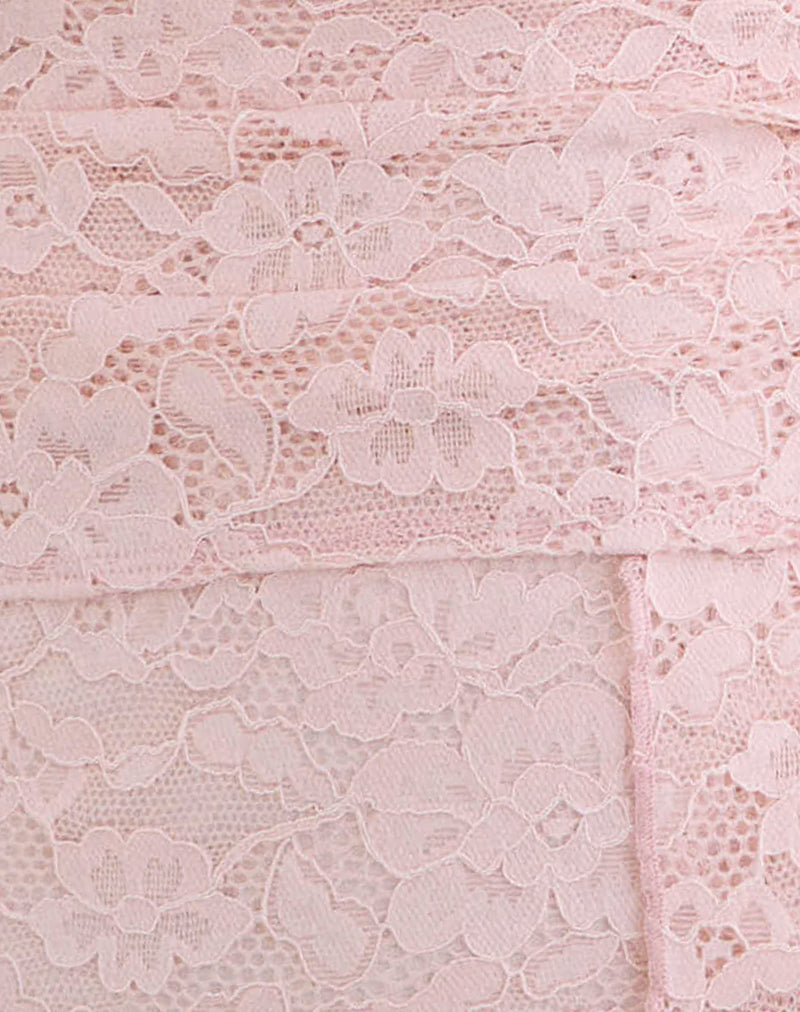 Image of Prilla Halterneck Top in Lace Soft Pink